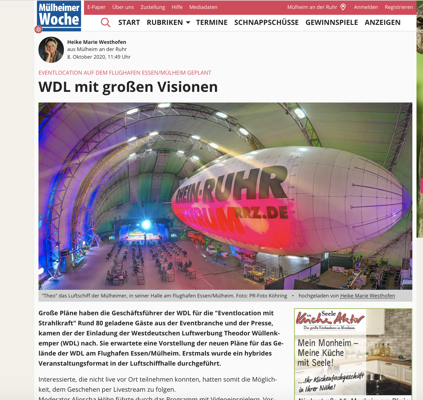 Henriette Frädrich · Keynote „Events in Corona-Zeiten“ beim WDL-Locationcheck am Flughafen Essen/Mülheim · Impression 02