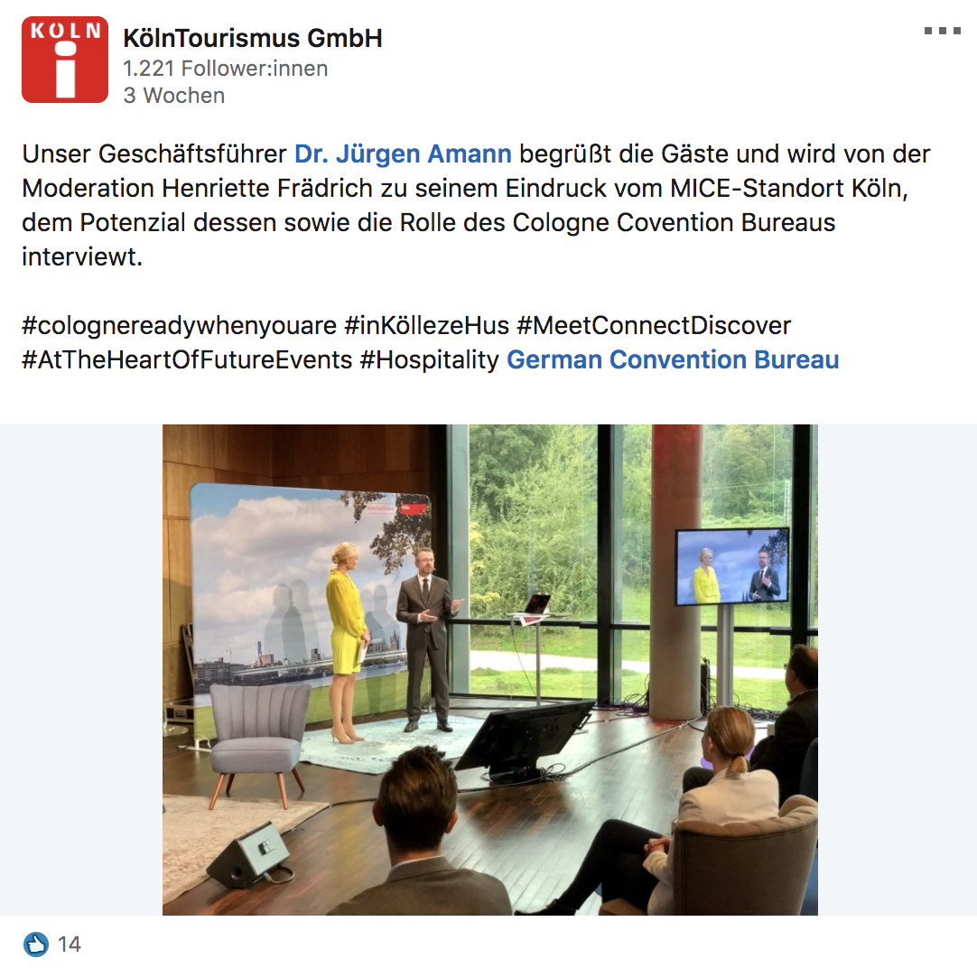 Discover the Future. Discover Cologne. · Hybrid-Event zur Zukunft des Gastgebens in Köln · Impression 02