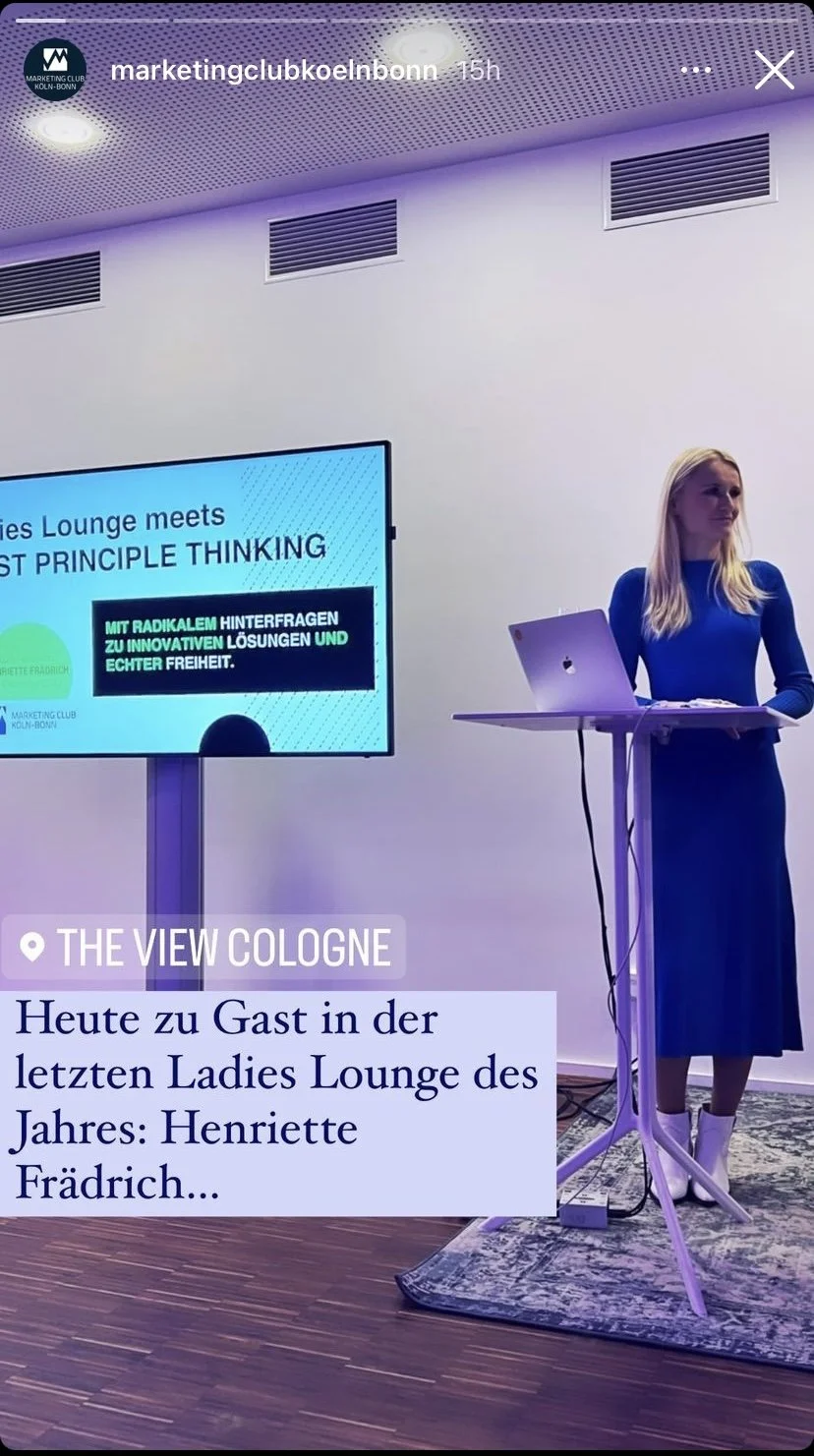 Henriette Frädrich bei der Ladies Lounge des MarketingClub Köln Bonn im THE VIEW COLOGNE · Dezember 2022