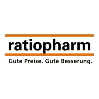ratiopharm Logo — „Gute Preise. Gute Besserung.“