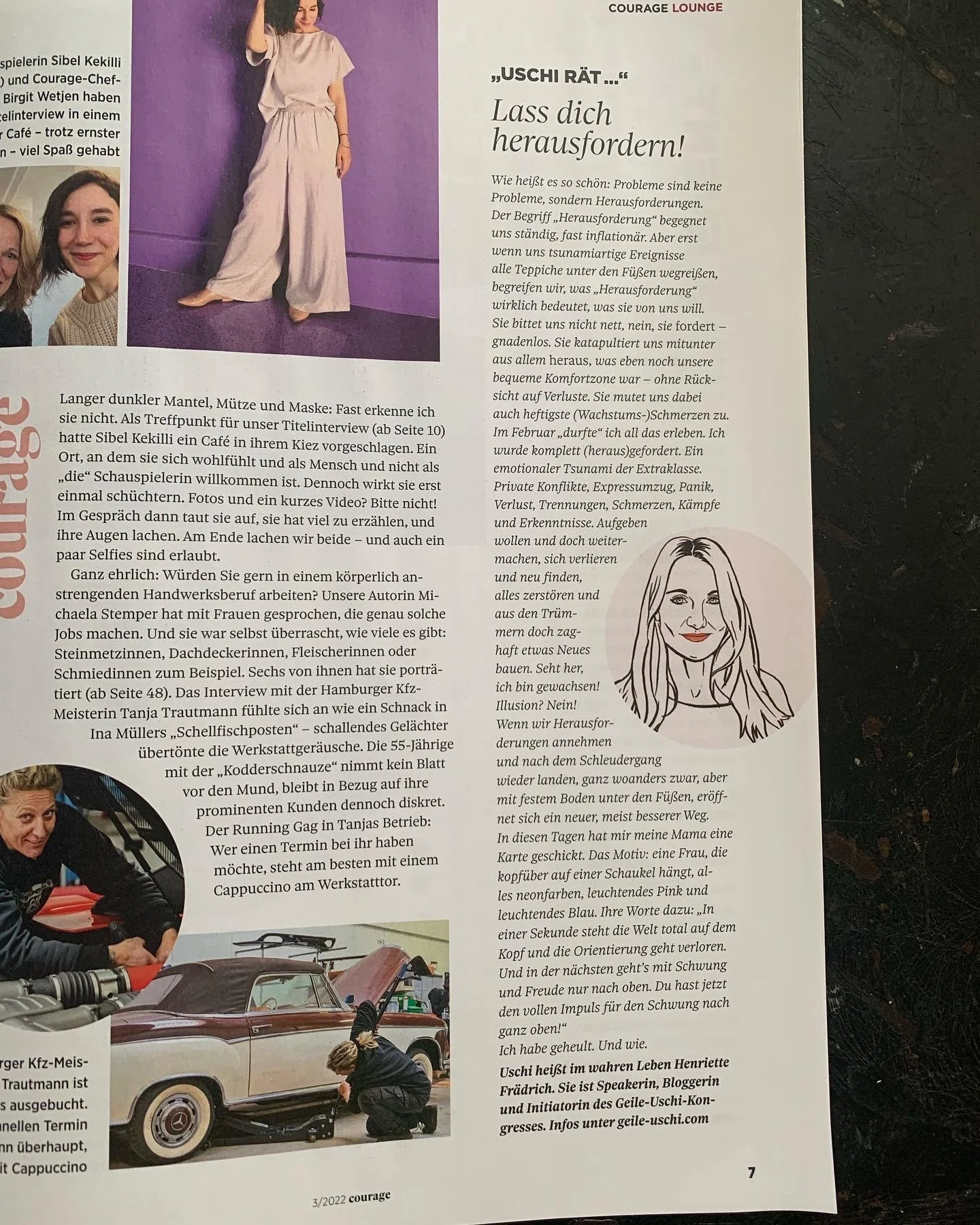 COURAGE-Magazin · Uschi-Kolumne N°5 „Lass dich herausfordern!“ · Impression 03