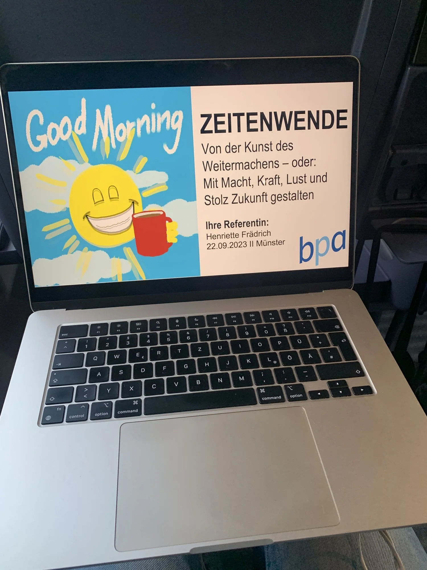 bpa-Fachtagung Münster 2023 · Titelfolie „Good Morning Zeitenwende"